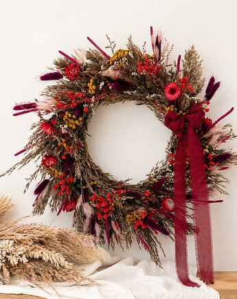 Duży wianek boho sielski, Łąka