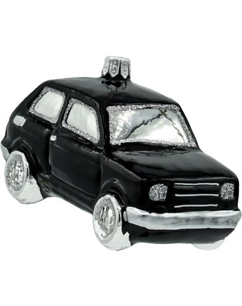 Bombka choinkowa: Fiat 126p Maluch: czarny, Syn Bombkarza