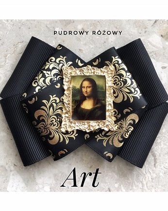 Brosza  ART z obrazem Mona LisaNEW 1szt, Pudrowy Różowy