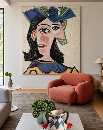 Kobieta w Kapeluszu - Picasso - reprodukcja - obraz na płótnie lub plakat, Dekoracje PATKA Patrycja Kita