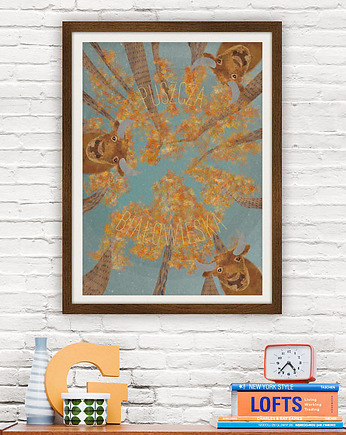 Puszcza Białowieska - plakat A3 fine art, minimalmill