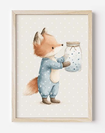 Plakat Na Ścianę Dla Dzieci Lisek nr. 5, Dekoracjan