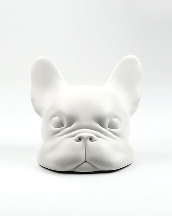 Rzeźba buldog francuski - kolor biały , KUFAdesign