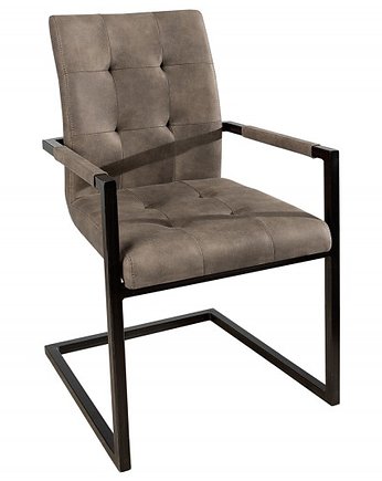 Krzesło z podłokietnikami Oxford brązowoszare 90cm, Home Design