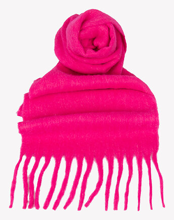 Ciepły Szalik różowy z frędzlami 40x190 cm, ALLORA BE UNIQUE