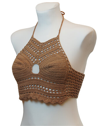 Top / bralet na szydełku na lato ze 100 procent bawelny rozmiar S, cosy creation