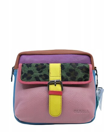 Torebka listonoszka unikatowa skórzana skóra naturalna pojemna OLIVKA, Olivka Warsaw