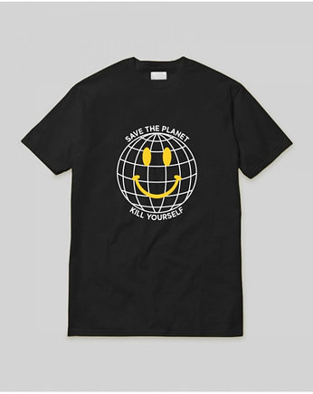 T-shirt Save Planet Black Tee, Back to Black