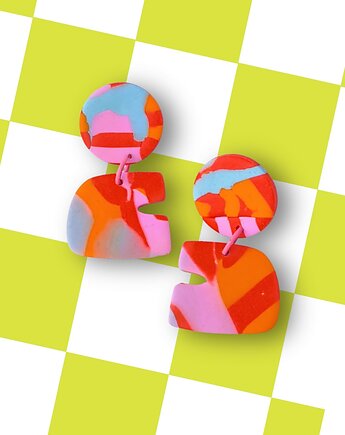 OU Geometryczne kolczyki- SUMMER VIBES, sploteka