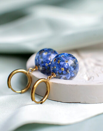 Kolczyki z niezapominajkami, nature gift