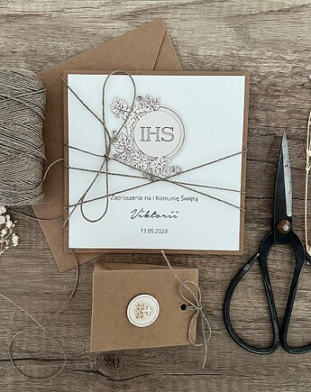 Najpiękniejsze zaproszenia na komunię - zaproszenia komunijne ręcznie robione, sorte