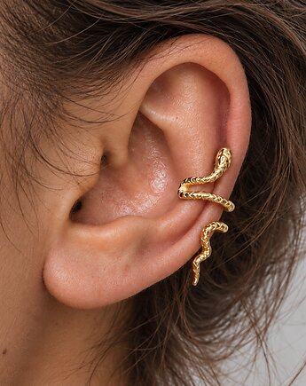 Nausznica SNAKE -srebro 925, złoto 24K ,różowe złoto 18K, ISSI Jewelry