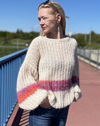 Sweter oversize, Swetry na drutach