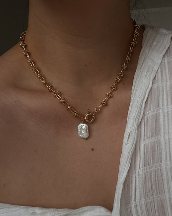 Naszyjnik  łańcuszek z perłą, Chmolowska Jewellery
