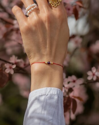 Bransoletka z fasetowanym Ametystem, w hand works