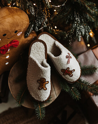 Świąteczne kapcie damskie "Pierniczkowa Słodycz", Apollie&co
