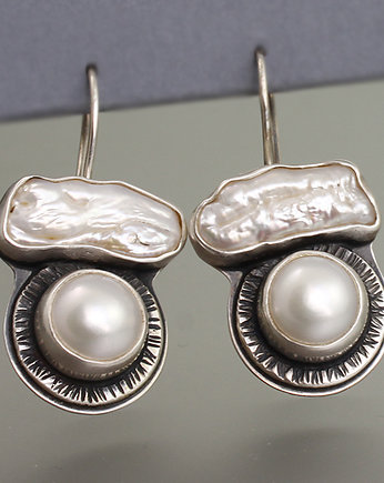 Kolczyki srebrne Z perłami , ZAMIŁOWANIA - Super prezenty