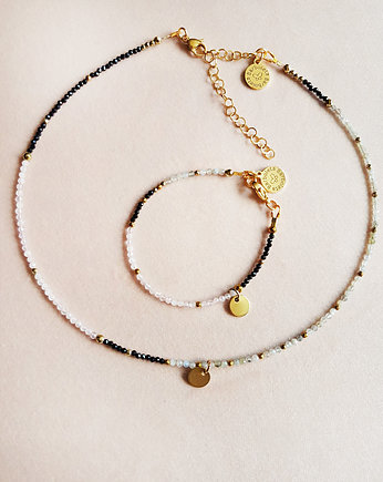 Komplet biżuterii z labradorytami, OSOBY - Prezent dla siostry