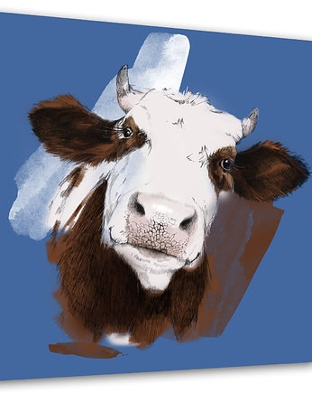 OBRAZ NA PŁÓTNIE-  KROWA 80x80cm, LUdesign gallery