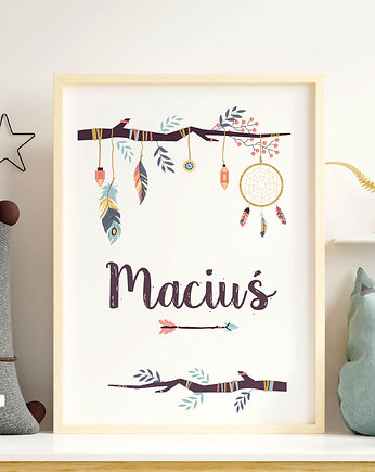 Imienny plakat dla dziecka - 6 grafik do wyboru, Natu Artwork