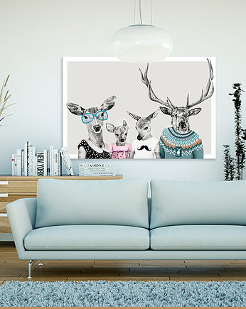 OBRAZ NA PŁÓTNIE -  120x80cm  Starszy brat, NOWdeco