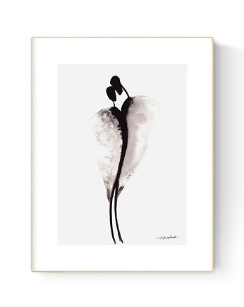 Obraz 21X30 malowany ręcznie na papierze, MiniMalArt