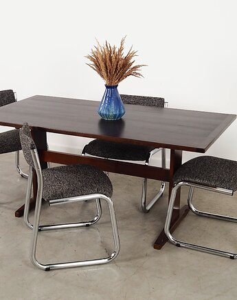 Stół dębowy, duński design, lata 70, produkcja: Farstrup M, Przetwory design