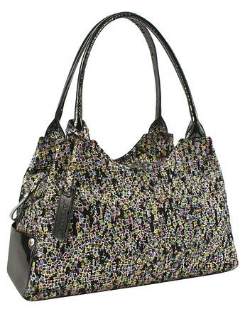 Torba Skórzana -  shopper w kolorową mozaikę   (4945), BOSCCOLO