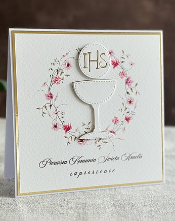 Zaproszenia na komunię, wzór 58B, Anna Art and Crafts