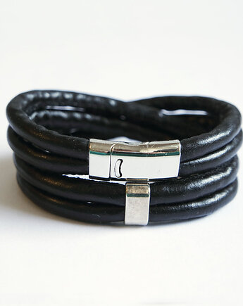 Bransoletka - Czarna, magnes - owijana, yenoo