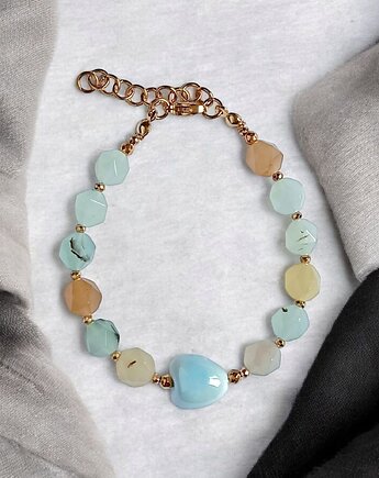 Bransoletka : SPRING collection: JADEIT i ceramiczne serduszko III, kaktusia