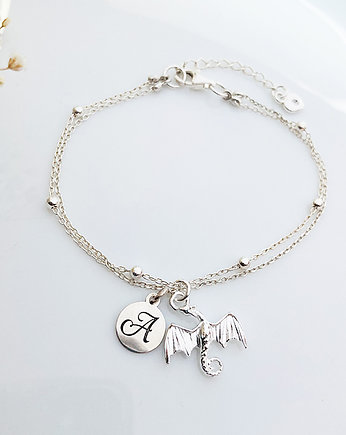 Bransoletka  ze smokiem, srebrny smok, Anemon Atelier