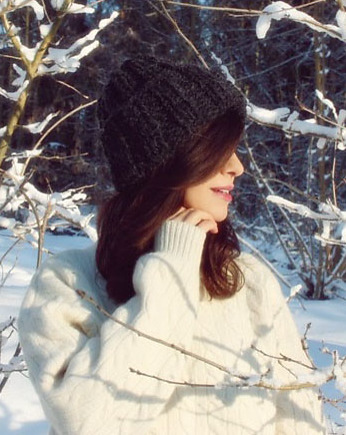 Chunky beanie  z wełną Alpaca Alpine, Mademoiselle Patrini