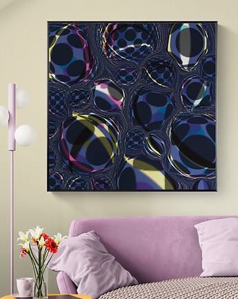 Żywe częstotliwości #2, autorski graficzny obraz, AAS Art Studio