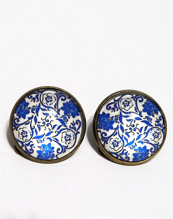 Klipsy - Kafelki ornamenty - duże, brąz, yenoo