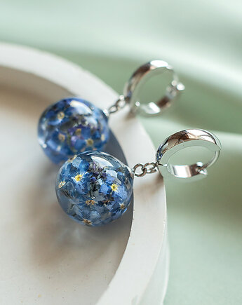 Kolczyki z niezapominajkami, nature gift