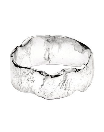 Srebrny pierścionek nieregularny MOON, BEMOON