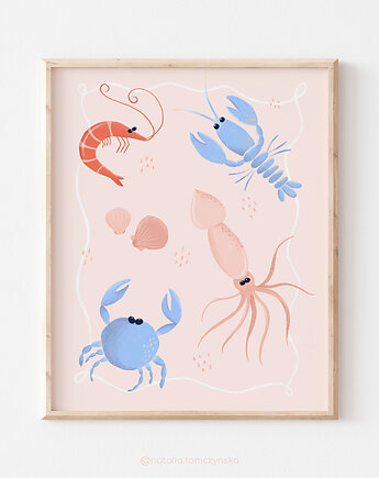 Plakat Seafood, Natalia Tomczyńska