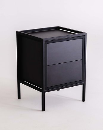 Regał stolik nocny z szufladami SKAP BLACK 1R1 DRAWER x2 - czarny, CustomForm