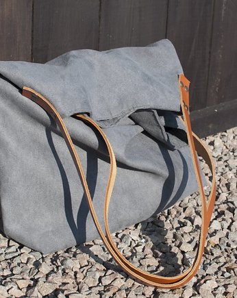 Torba tote XXL - ciemnoszara, PRACOWNIA 166