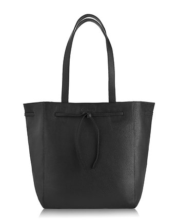 TORBA SHOPPER SKÓRZANA CZARNA DAMSKA NA RAMIĘ PAOLO PERUZZI IN-64-BL, Paolo Peruzzi