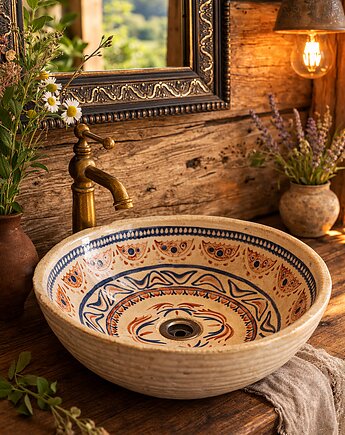 Umywalka Ceramiczna Nablatowa 'Hafty, Ceramika Nastawka