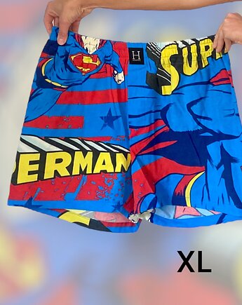 Spodenki unisex do spania bokserki drugie życie SUPERMAN, OKAZJE - Prezent na Walentynki