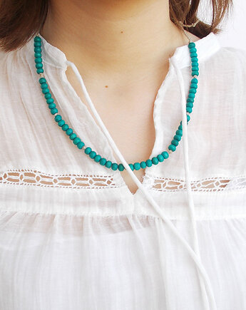 Blue lekki naszyjnik lniany, galeria nuit