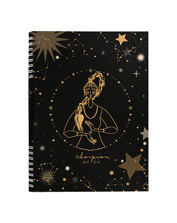 NOTES ZODIAKI SKORPION B5  160 stron  SZARE KROPKI, Coverlover