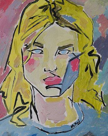 Portret boy grunge, alice oil on canvas