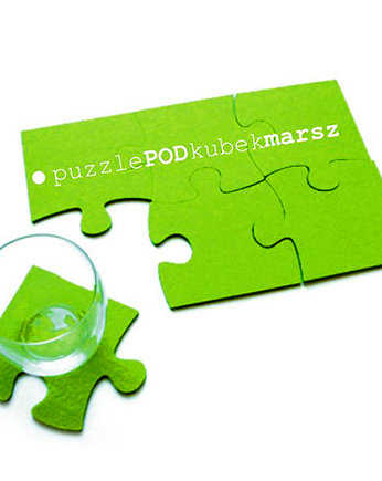 puzzle pod kubek marsz !, felt label