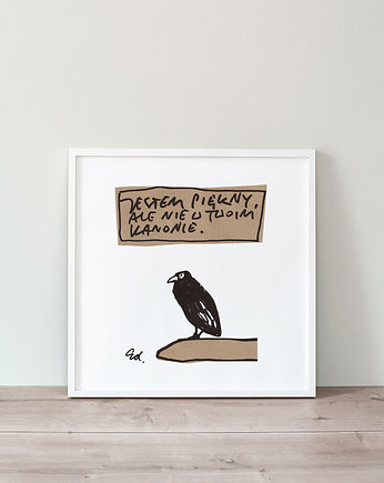 Plakat Jestem piękny, ale nie w twoim kanonie, Edyta Draus