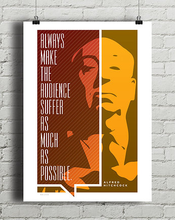 Alfred Hitchcock - plakat z cytatem, minimalmill