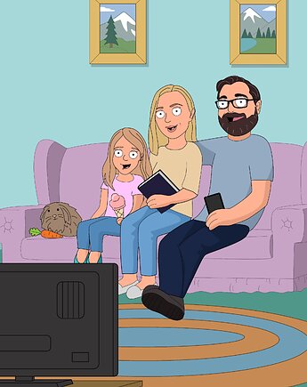 Plakat Family Guy portret + WYDRUK A3, landart
